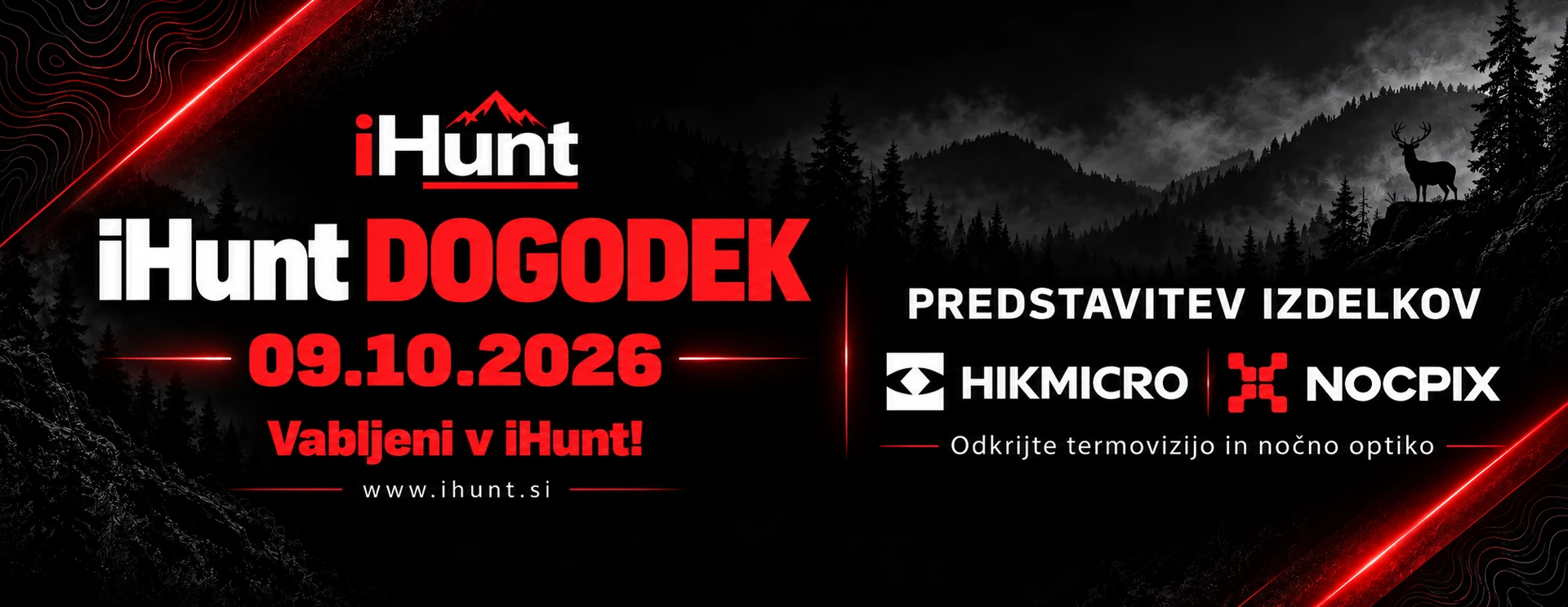 Evento iHunt del 9 ottobre 2026 – presentazione delle ottiche termiche e per la visione notturna HIKMICRO e NOCPIX