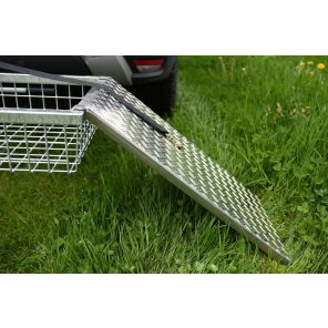 Deluxe recovery ramp made of stainless steel and aluminium chequer plate