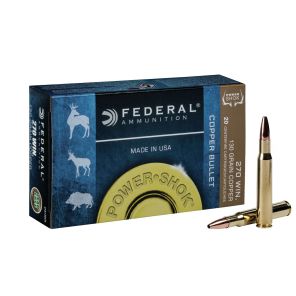 Munizioni Federal Power Shok 270 Winchester 8,42g / 130gr Copper Solid HP
