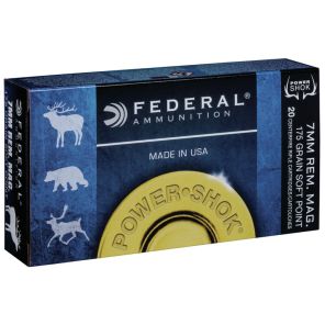 Federal Power Shok Ammunition 7mm Remington Magnum 11,34g / 175gr SP