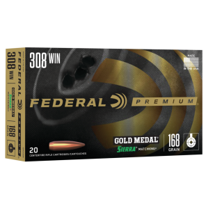 Federal Gold Medal Ammunition 308 Win. 10,90g / 168gr Sierra Match King BT HP