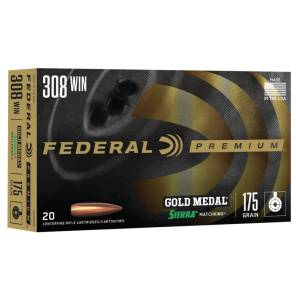 Federal Gold Medal Ammunition 11,34g / 175gr Sierra Match King BT HP