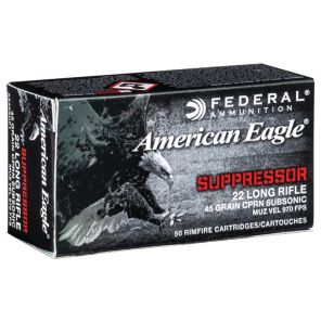 Federal American Eagle Supressor Ammunition 22 LR 2,91g / 45gr CPHP Subsonic