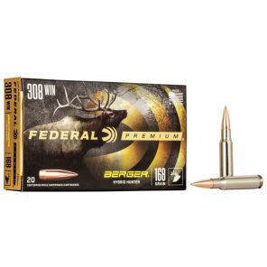 Munizioni Federal Premium 308 Winchester 10,88g / 168gr Berger Hybrid Hunter