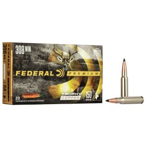 Federal Vital Shok Ammunition 308 Winchester 9,7g / 150gr Trophy Copper