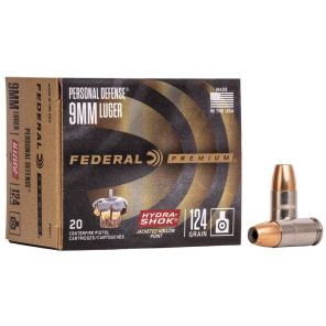 Federal Premium Ammunition 9x19mm 8,0g / 124gr Personal Defence Hydra Shok JHP