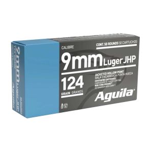 Strelivo Aguila 9x19mm 8,0g / 124gr JHP